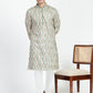 Formal Thread Embroidery Multicolored Kurta Set