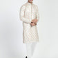 Formal Thread Embroidery Multicolored Kurta Set