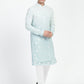 Ombre Effect Sequins Work Mirror Embroidery Kurta Set