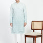 Ombre Effect Sequins Work Mirror Embroidery Kurta Set