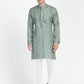 Thread Embroidered Real Glass Work Kurta Set