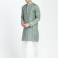 Thread Embroidered Real Glass Work Kurta Set