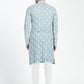 Mens Lucknowi Chikankari Sequins Kurta Set