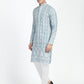 Mens Lucknowi Chikankari Sequins Kurta Set