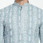 Mens Lucknowi Chikankari Sequins Kurta Set