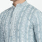 Mens Lucknowi Chikankari Sequins Kurta Set