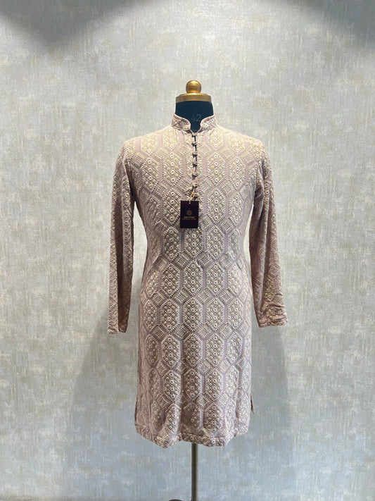 Geomettric Designed Chikankari Kurta Set