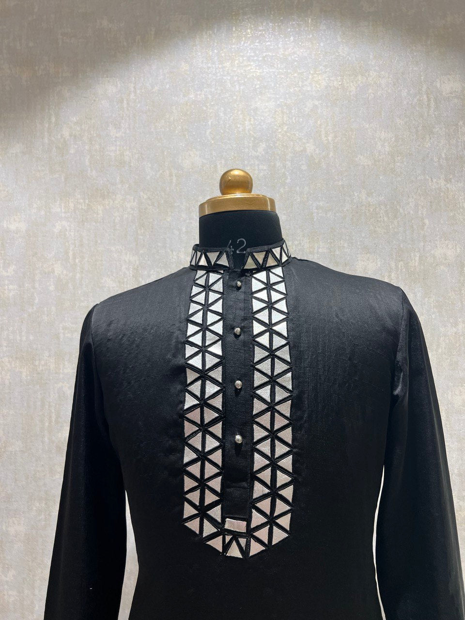 Formal Leather Embroidery Kurta Set