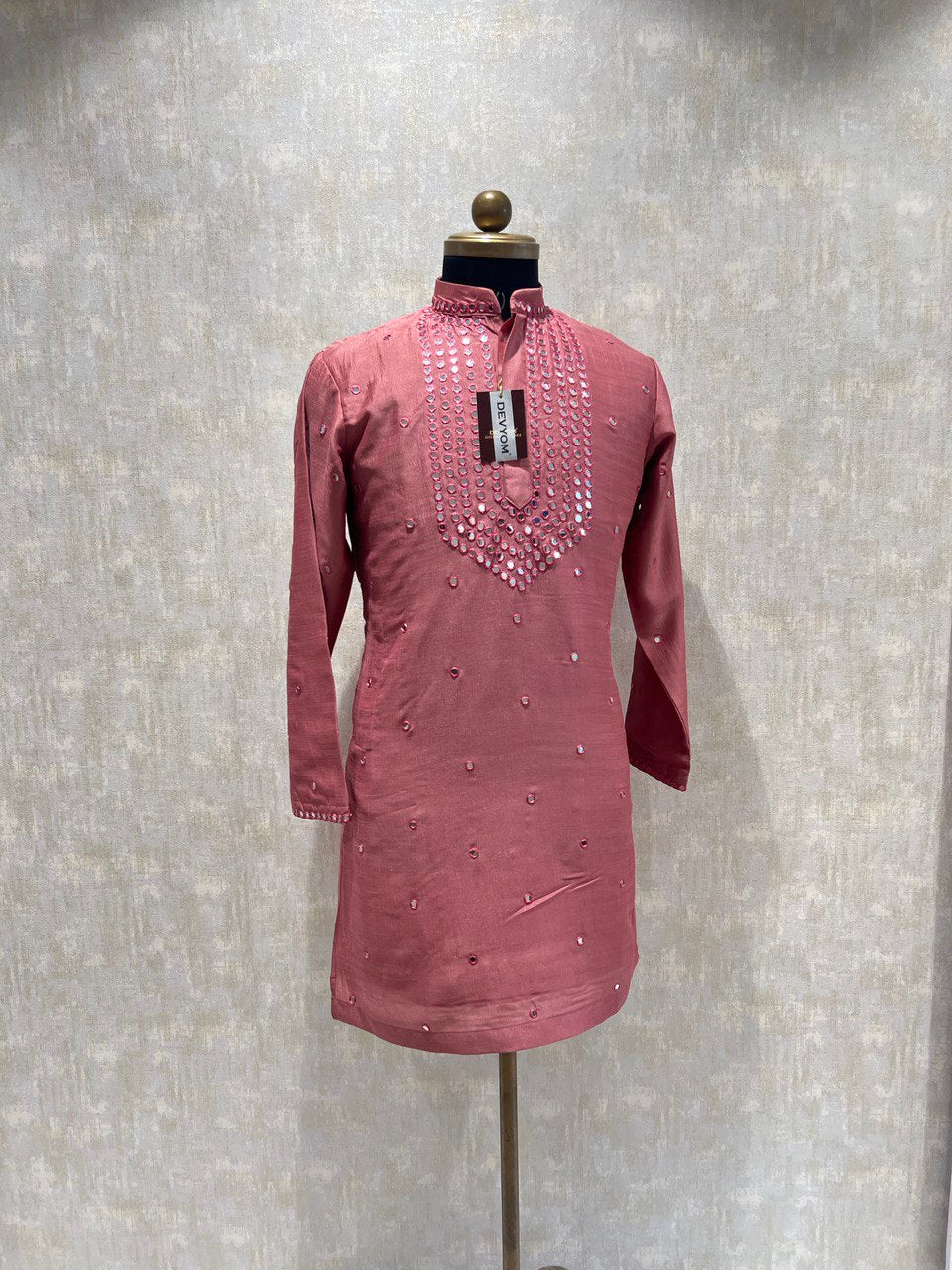 Hand Embroidered Glass Work Kurta Set