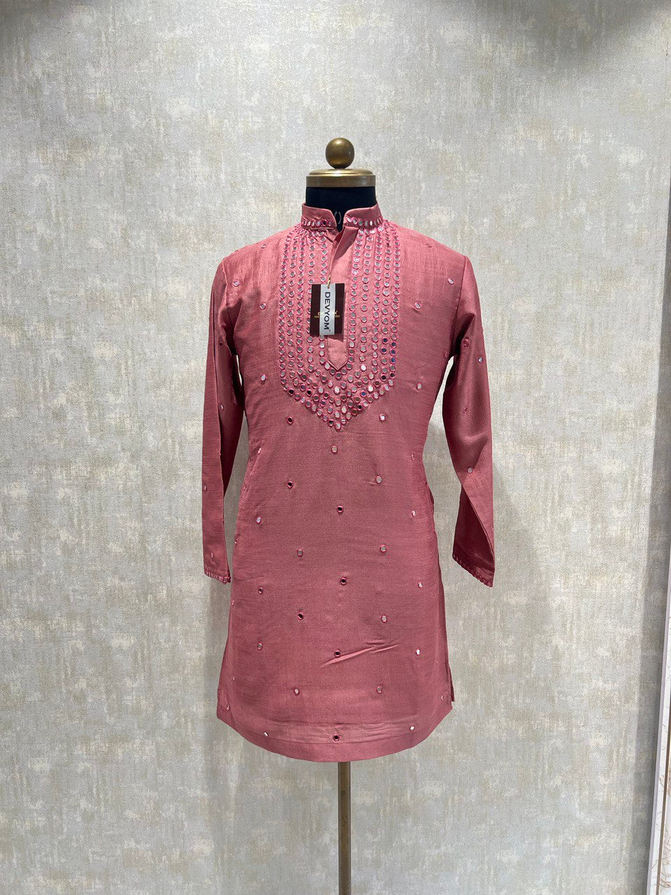 Hand Embroidered Glass Work Kurta Set