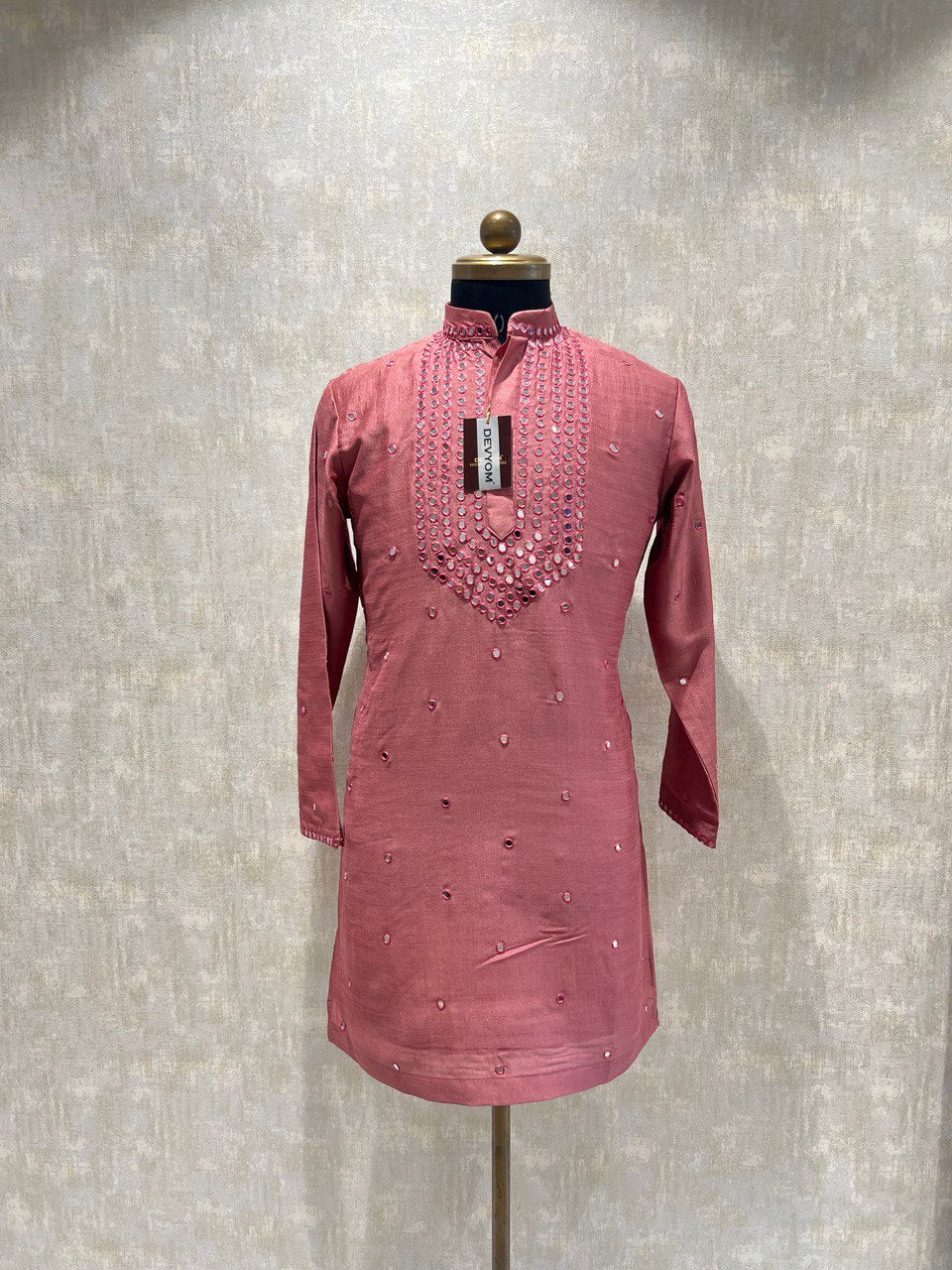 Hand Embroidered Glass Work Kurta Set