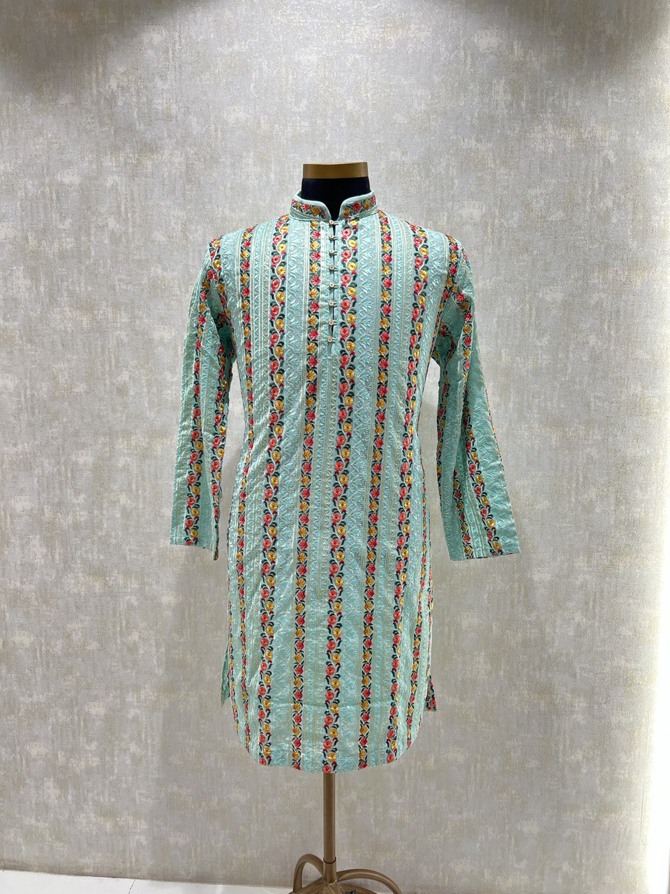 Multicolored Chikankari Embroidery Kurta Set