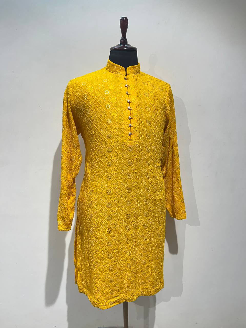 Lucknowi Sequins Worked Chikankari Kurta Set