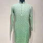 Ombre Dyed Chikankari Kurta Set With Sequins