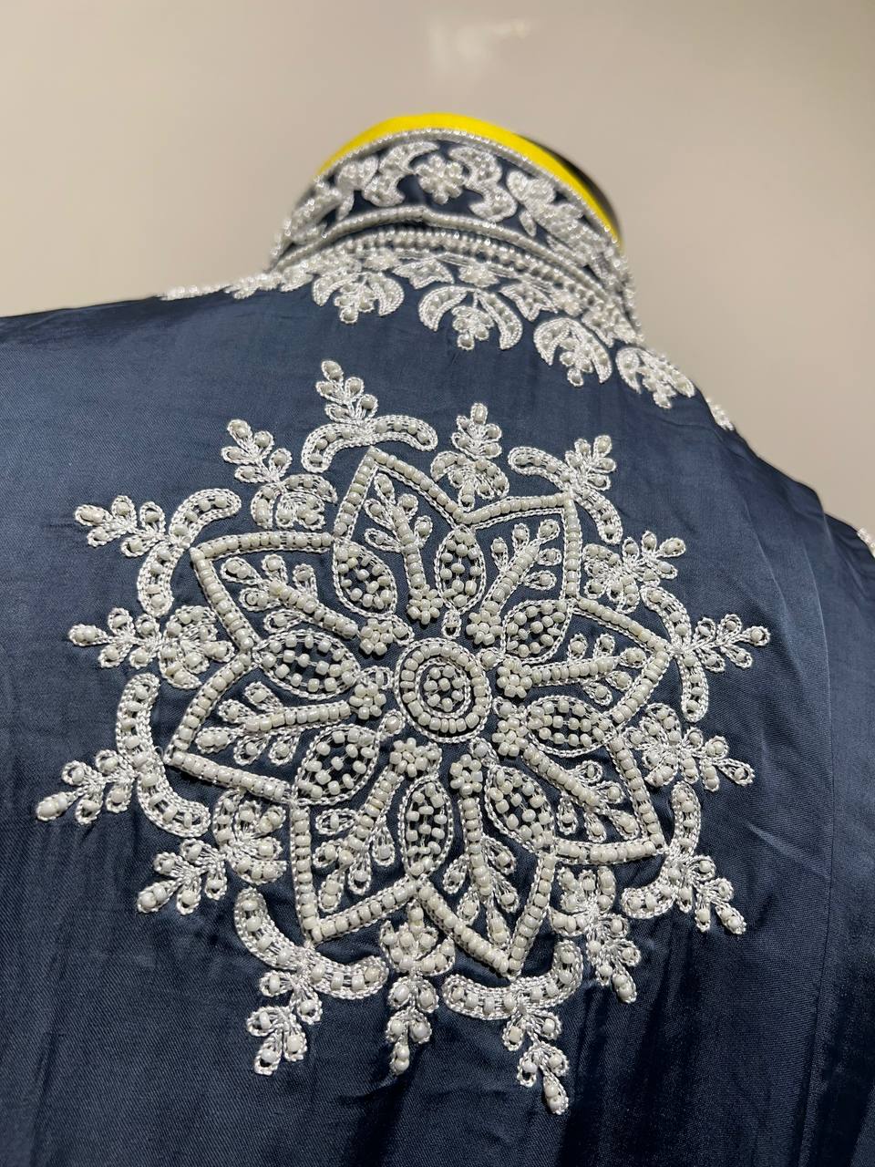 Hand Embroidered Pearlwork Kurta Set