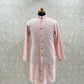 Full Buttoned Mirror Embroidery Kurta Set