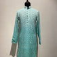 Ombre Dyed Chikankari Kurta Set With Sequins