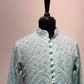 Ombre Dyed Chikankari Kurta Set With Sequins