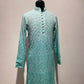 Ombre Dyed Chikankari Kurta Set With Sequins