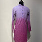 Ombre Dyed Chikankari Kurta Set With Sequins