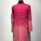 Ombre Dyed Chikankari Kurta Set With Sequins