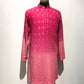 Ombre Dyed Chikankari Kurta Set With Sequins