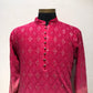 Ombre Dyed Chikankari Kurta Set With Sequins