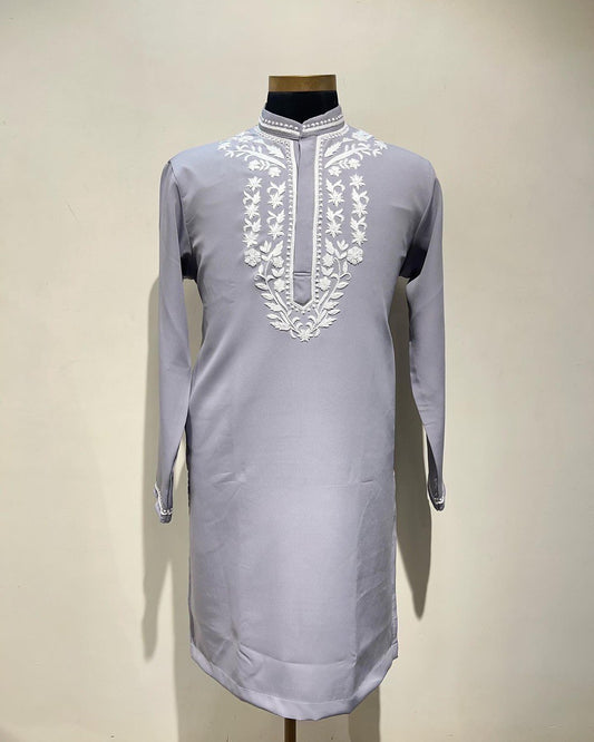 Hand Embroidered Lucknowi Kurta Set