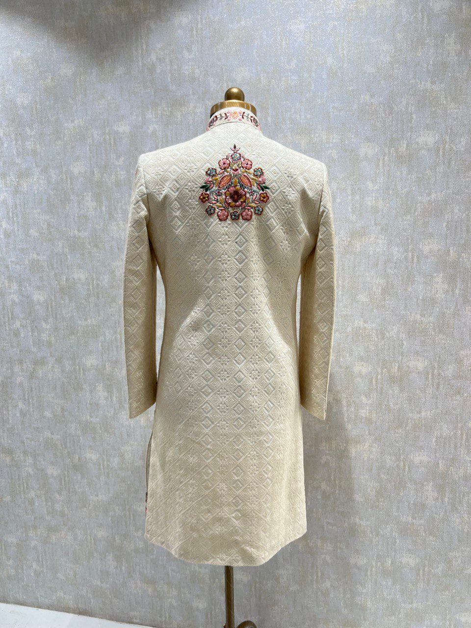 Rajwada Themed Cutdana Embroidery Sherwani Set