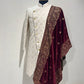 Ivory Asymettric Groomswear Sherwani Set