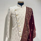 Ivory Asymettric Groomswear Sherwani Set