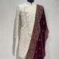 Ivory Asymettric Groomswear Sherwani Set