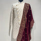 Ivory Asymettric Groomswear Sherwani Set