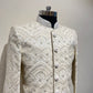 Ivory Asymettric Groomswear Sherwani Set