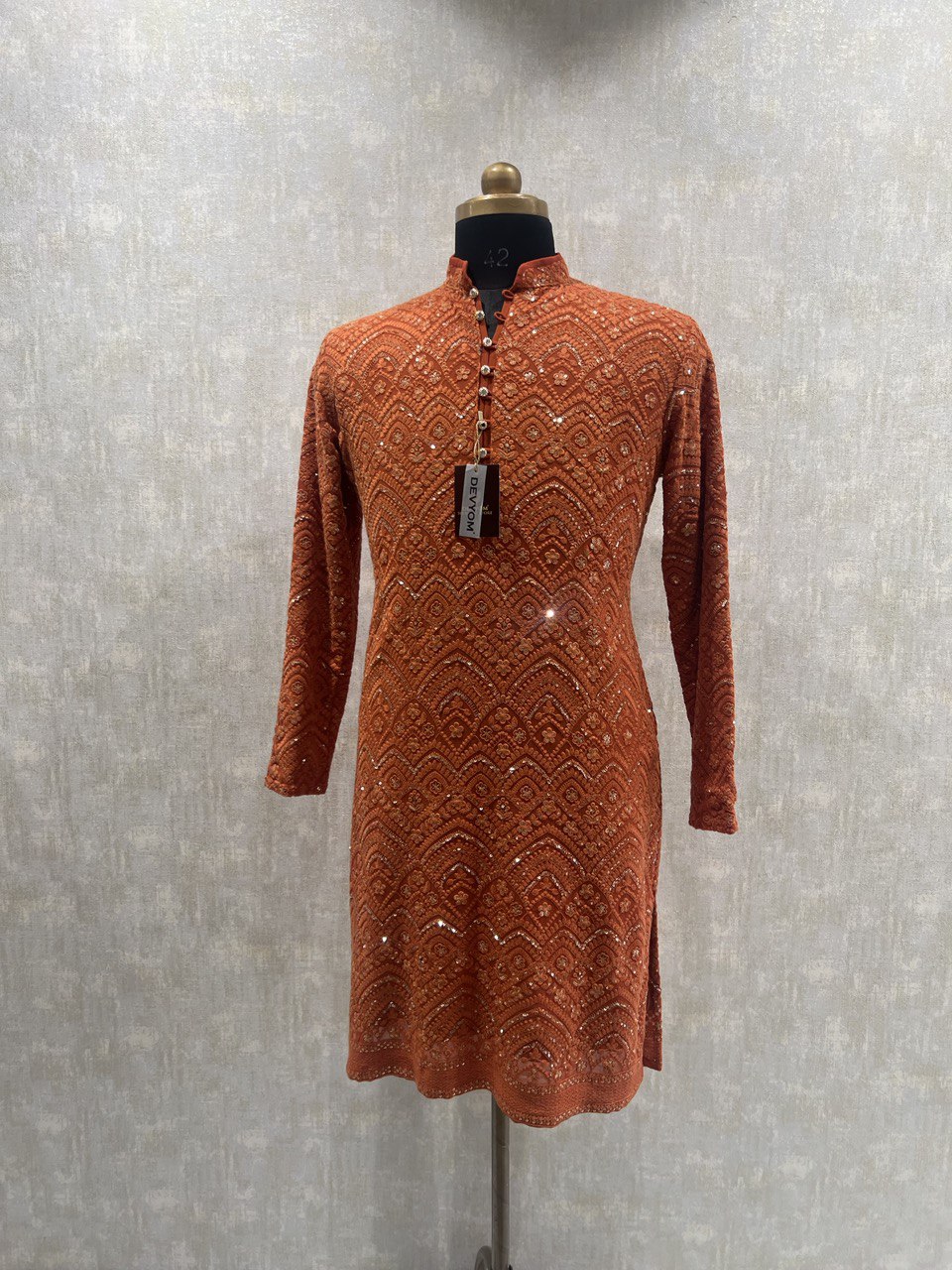 Lucknowi Sequins Worked Chikankari Kurta Set