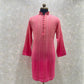 Ombre Dyed Chikankari Kurta Set With Sequins