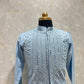 Real Glass Worked Full Buttoned Kurta Set