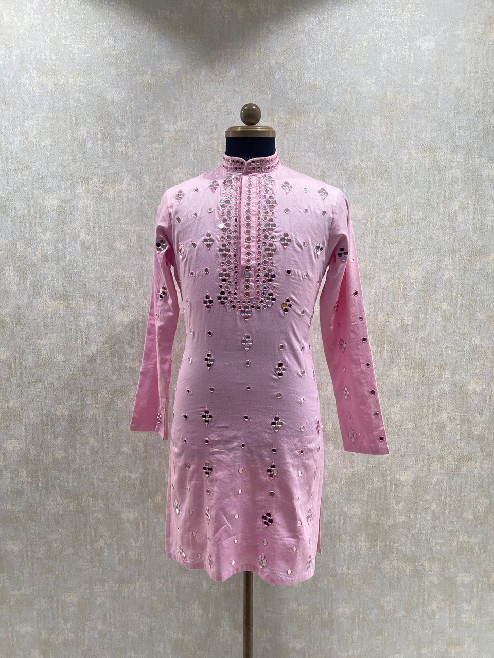 Hand Embroidered Glass Work Kurta Set