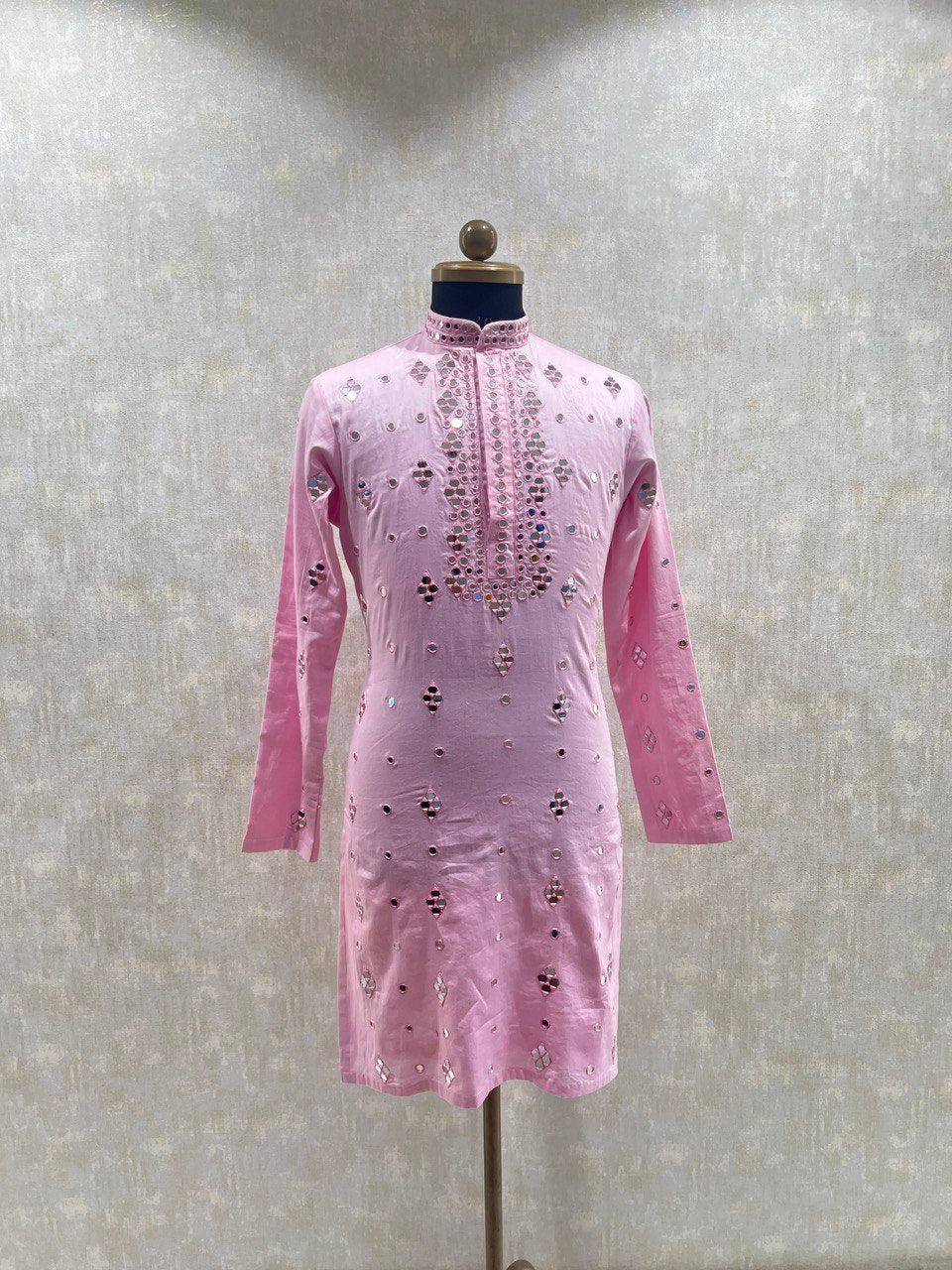 Hand Embroidered Glass Work Kurta Set