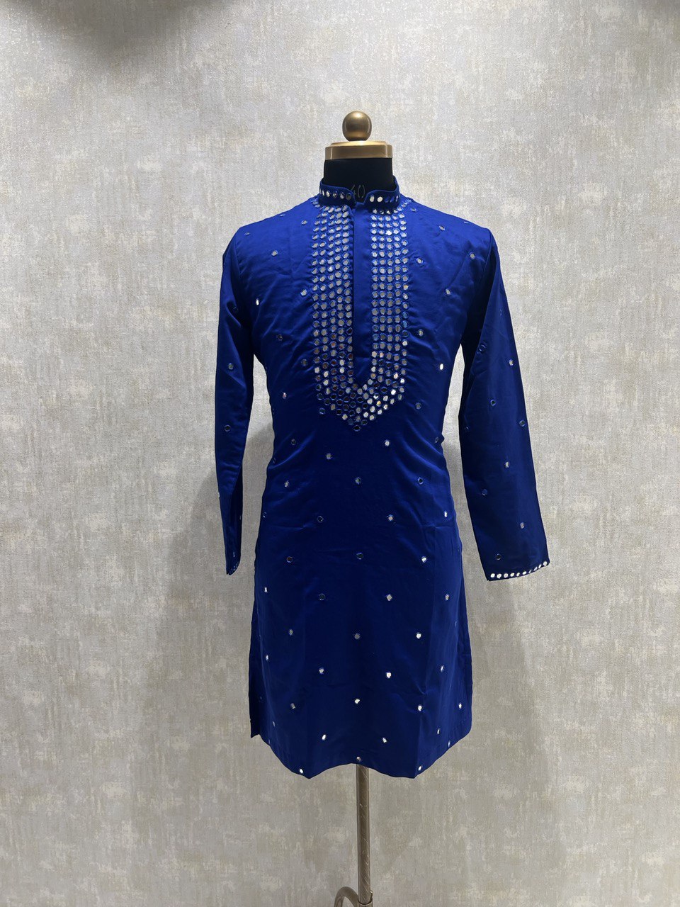 Hand Embroidered Real Glass Work Kurta Set