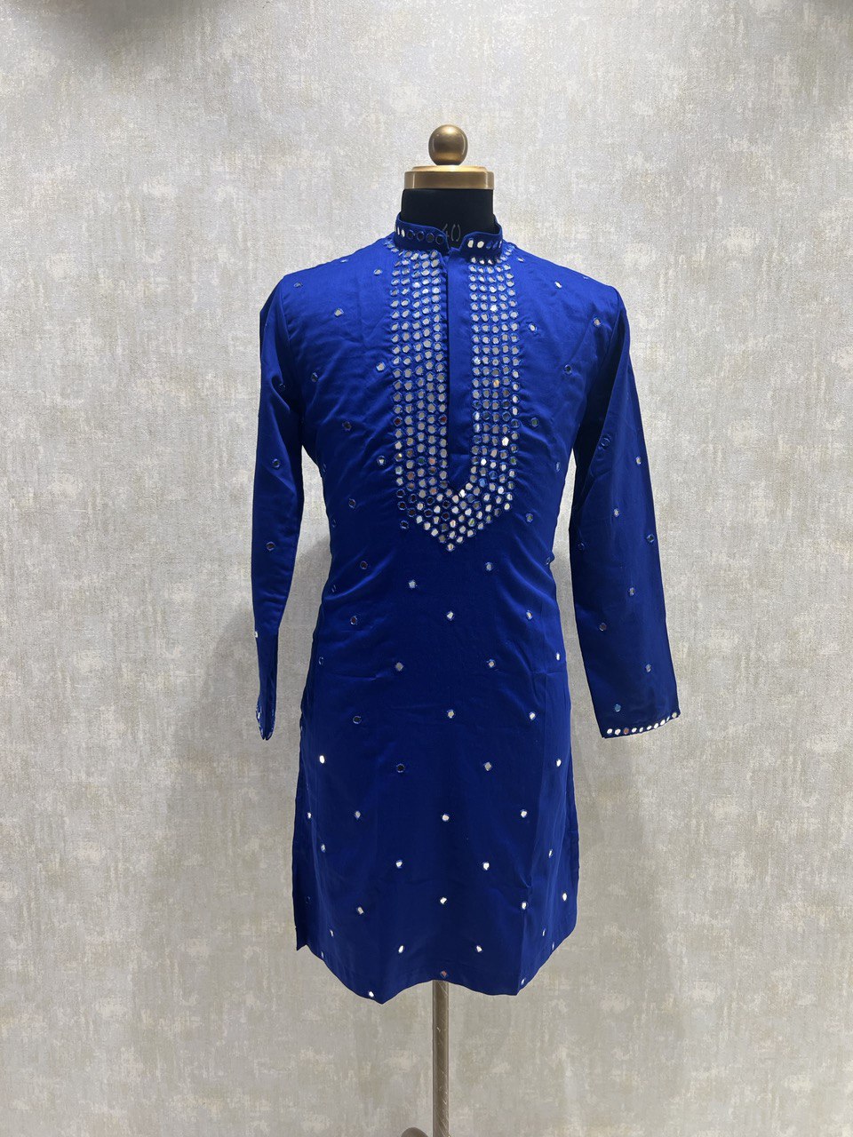 Hand Embroidered Real Glass Work Kurta Set