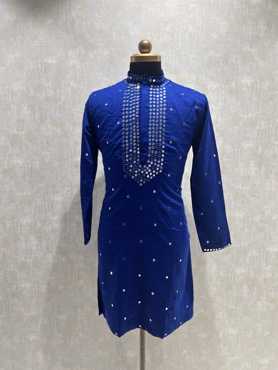 Hand Embroidered Real Glass Work Kurta Set