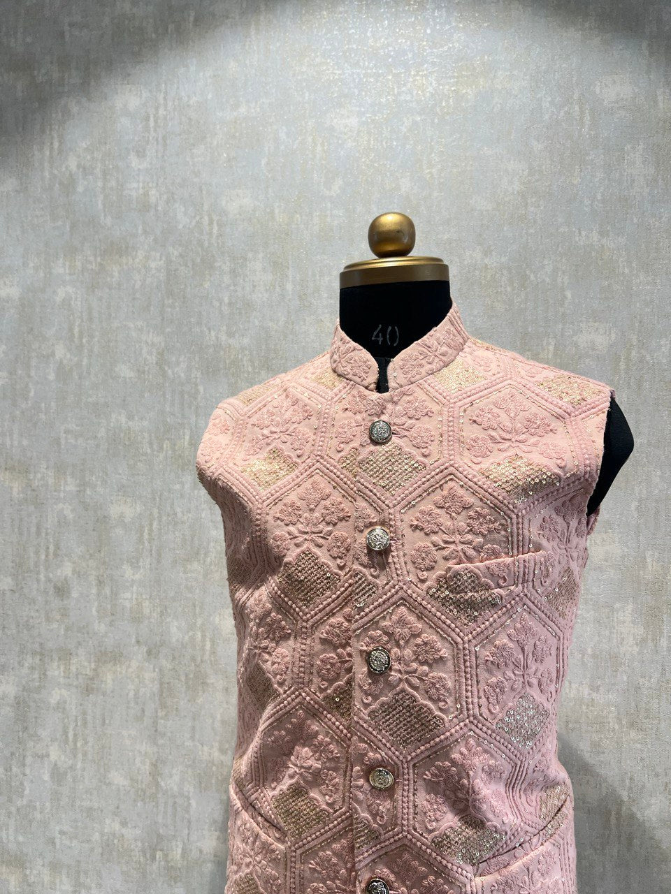 Chikankari Embroidery Kurta Jacket Set