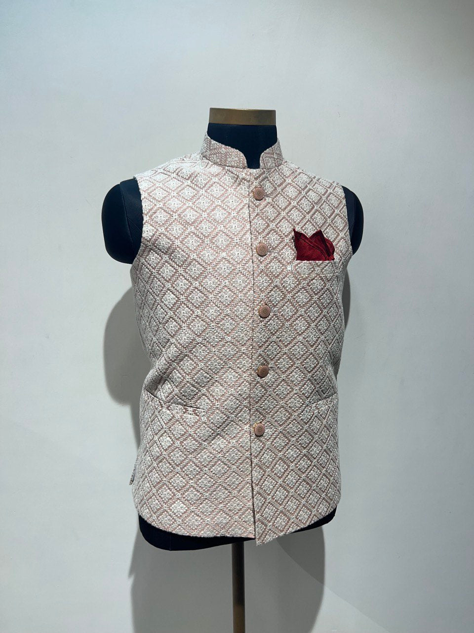 Thread Embroidery Kurta Jacket Set