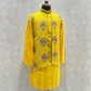 Hand Embroidered Open Kurta Jacket Set