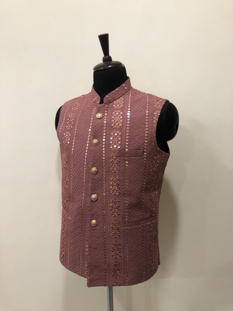 Mirror Embroidery Kurta Jacket Set