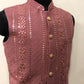 Mirror Embroidery Kurta Jacket Set