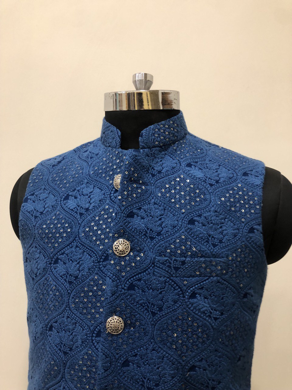 Chikankari Embroidery Kurta Jacket Set