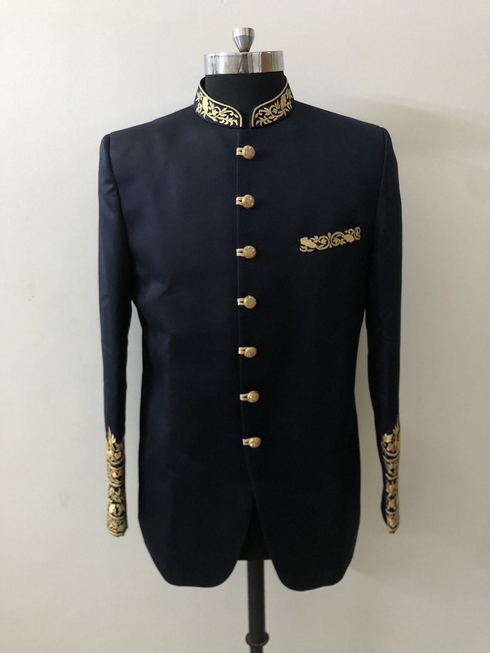 Hand Embroidered Bandhgala Suit Set