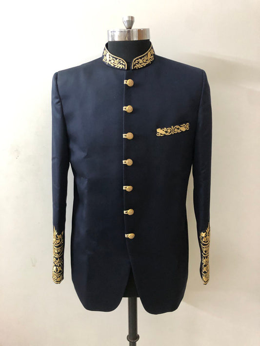 Hand Embroidered Bandhgala Suit Set